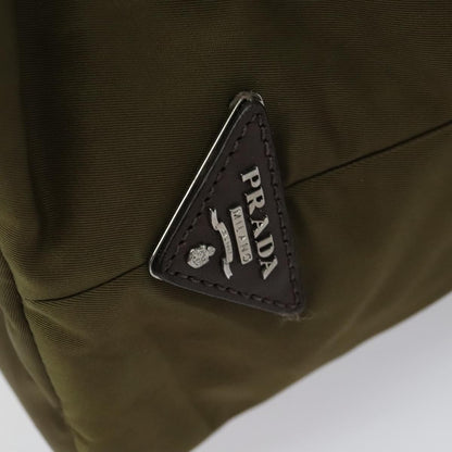 Prada Convertible Double Tote Tessuto, KHAKI, NYLON, Handbag