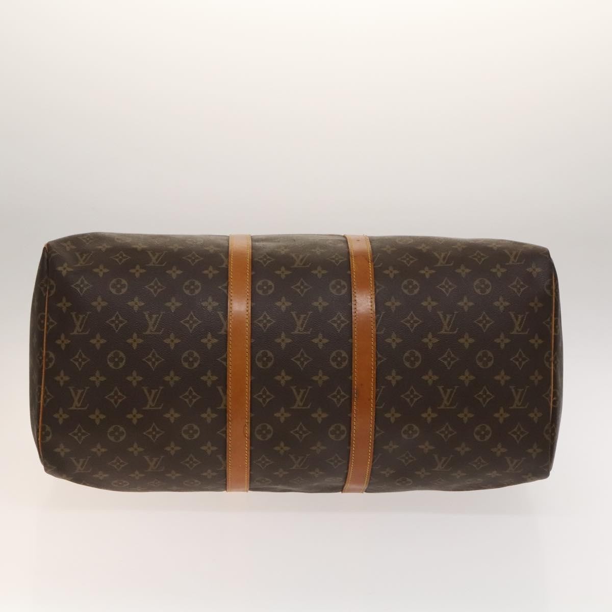 Louis Vuitton Keepall Bag Monogram Canvas, BROWN, CANVAS, Travel bag
