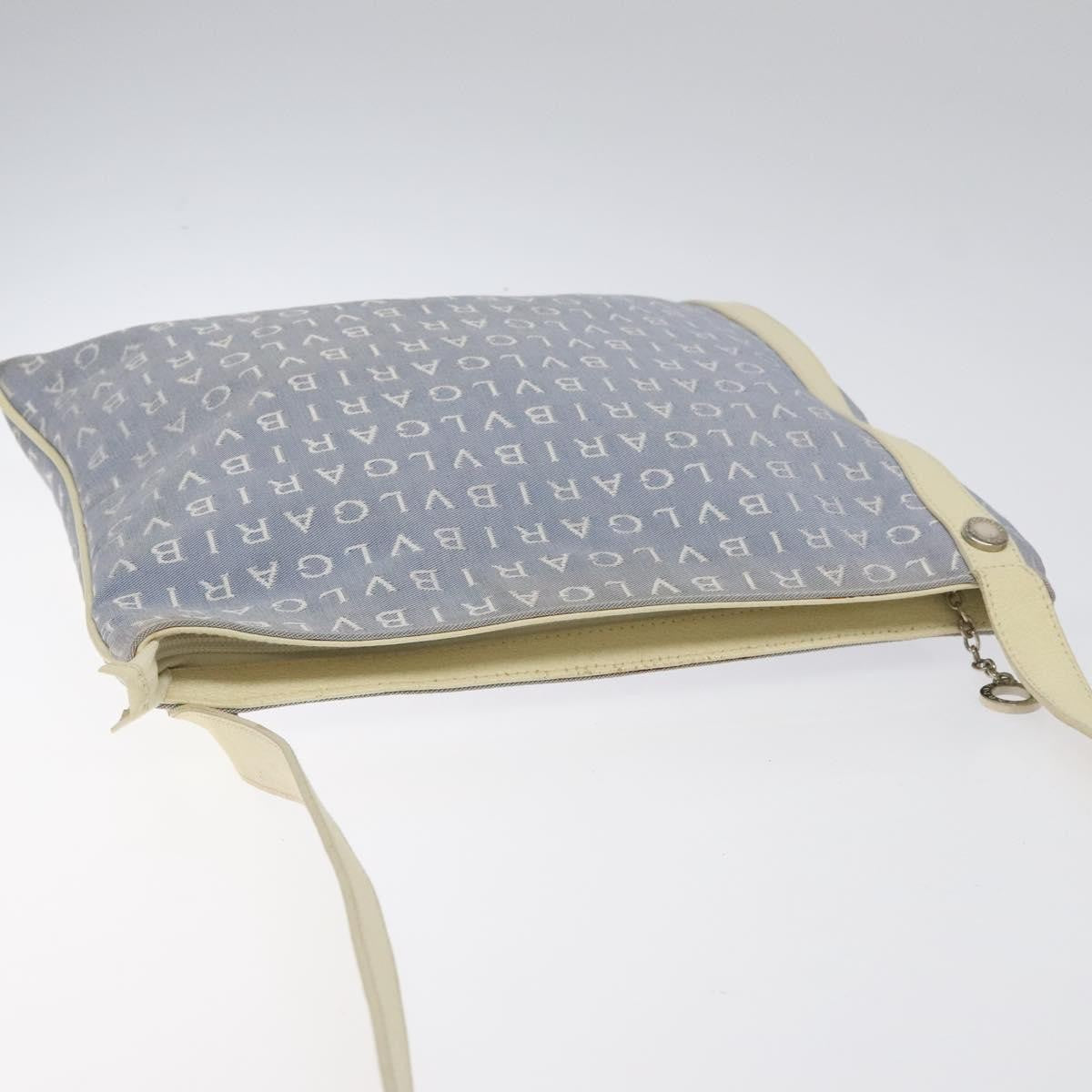 Bvlgari B.Zero1 Logomania Bag Canvas with Leather, BLUE, NYLON, Shoulder bag