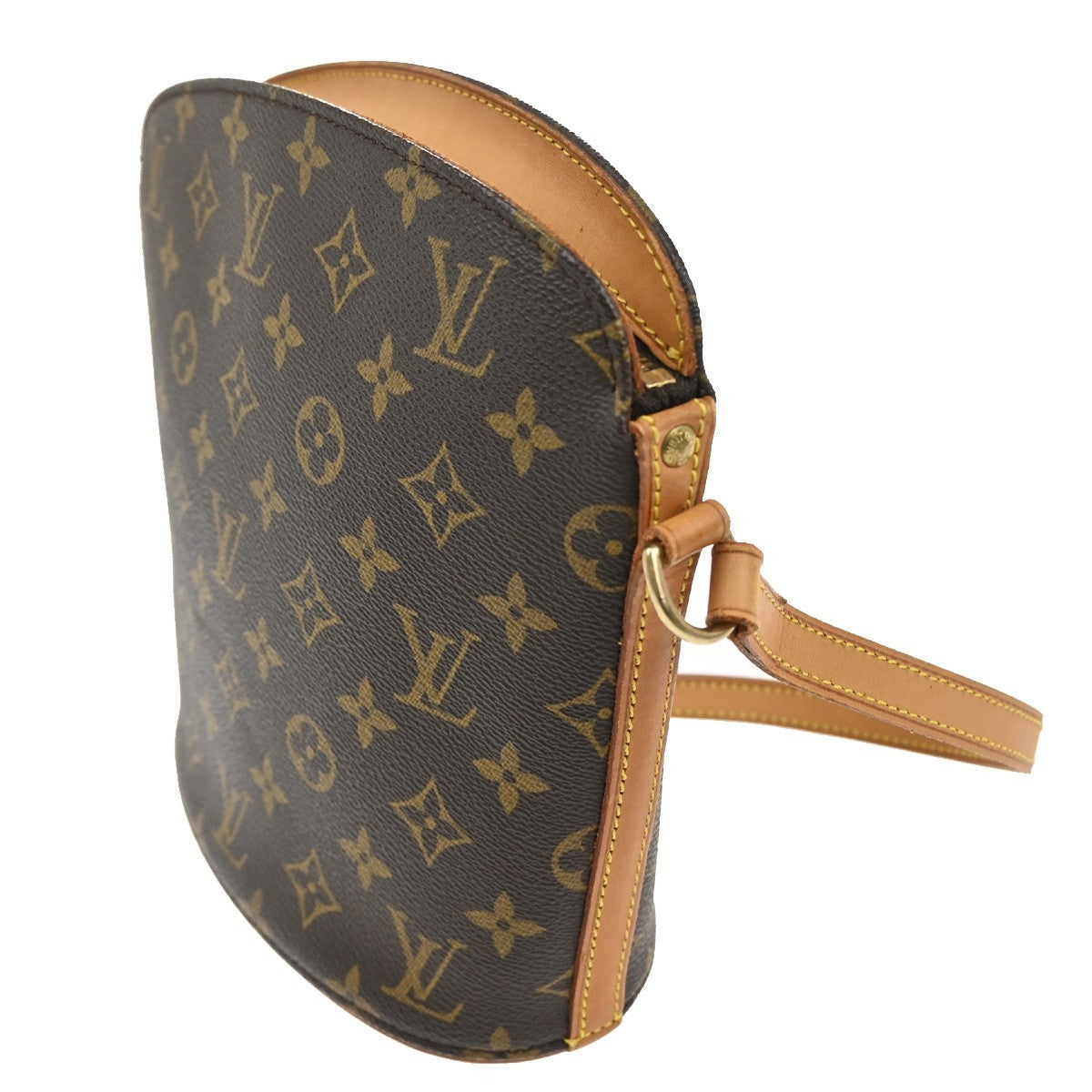 Louis Vuitton Drouot Handbag Monogram Canvas, BROWN, CANVAS, Shoulder bag