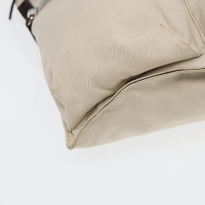 Fendi Vintage Double Pocket Zip Shoulder Bag Canvas, BEIGE, CANVAS, Shoulder bag
