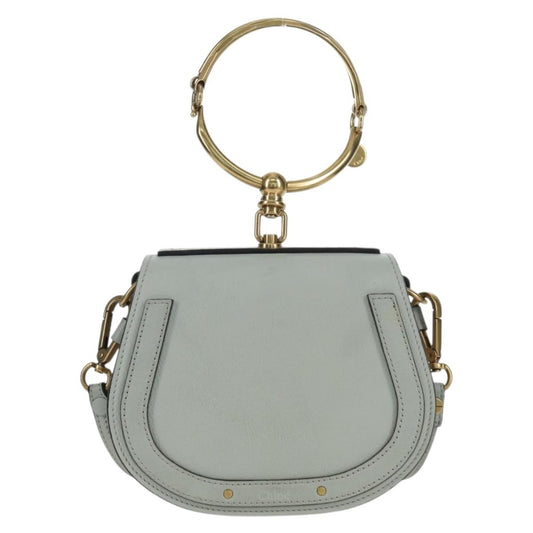 Chloe Nile Crossbody Bag Leather, GRAY, LEATHER, Shoulder bag