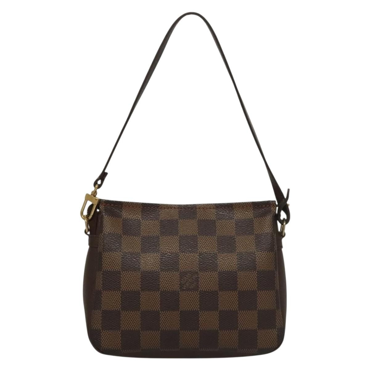 Louis Vuitton Trousse Make Up Bag Damier, BROWN, CANVAS, Clutche & pouche