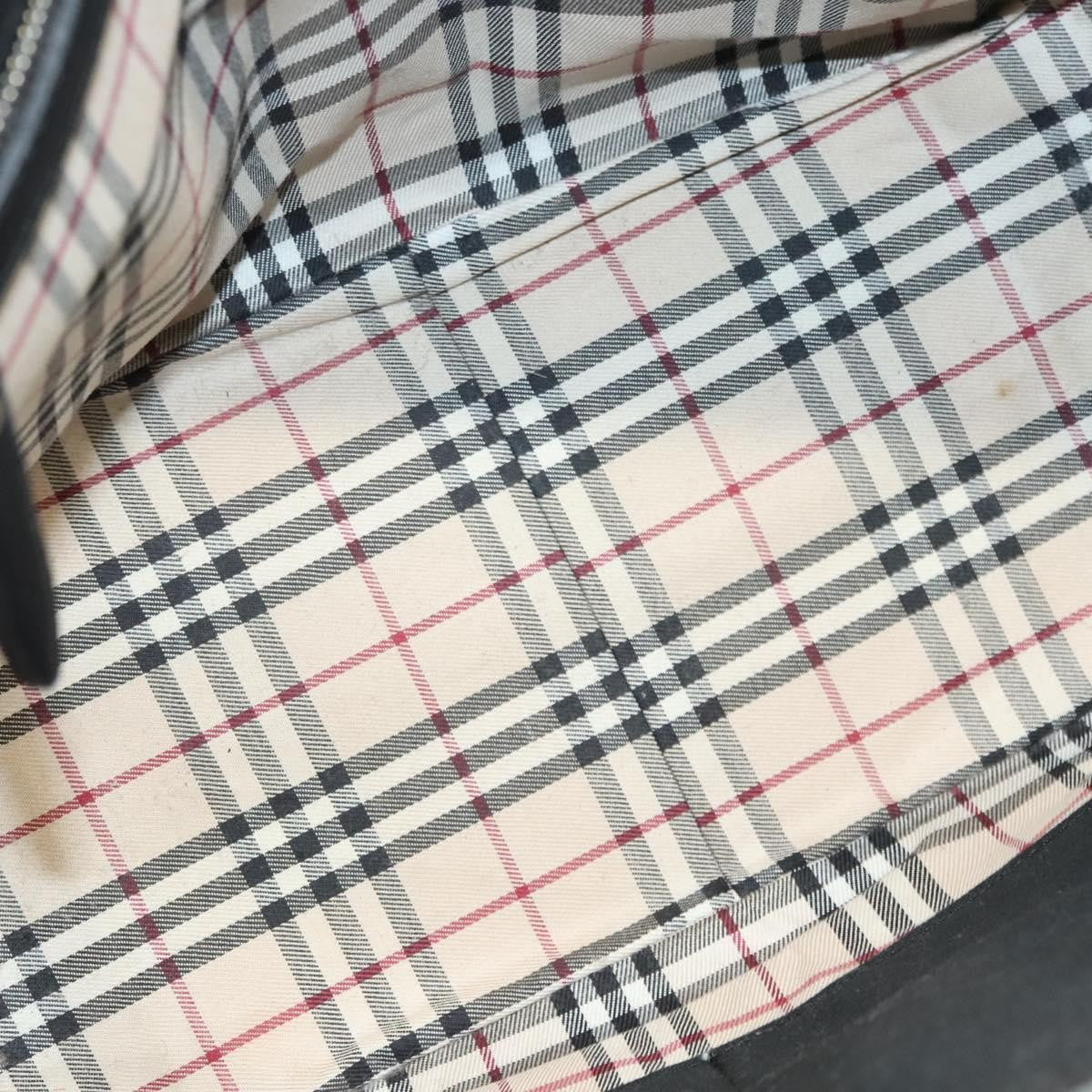 Burberry Vintage Handbag Leather, BLACK, LEATHER, Handbag