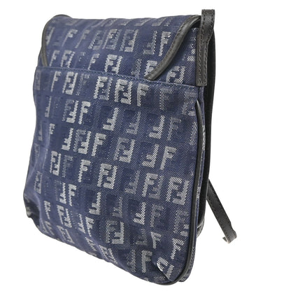 Fendi Vintage Flap Crossbody Bag Zucchino Denim, BLUE, DENIM_JEANS, Shoulder bag