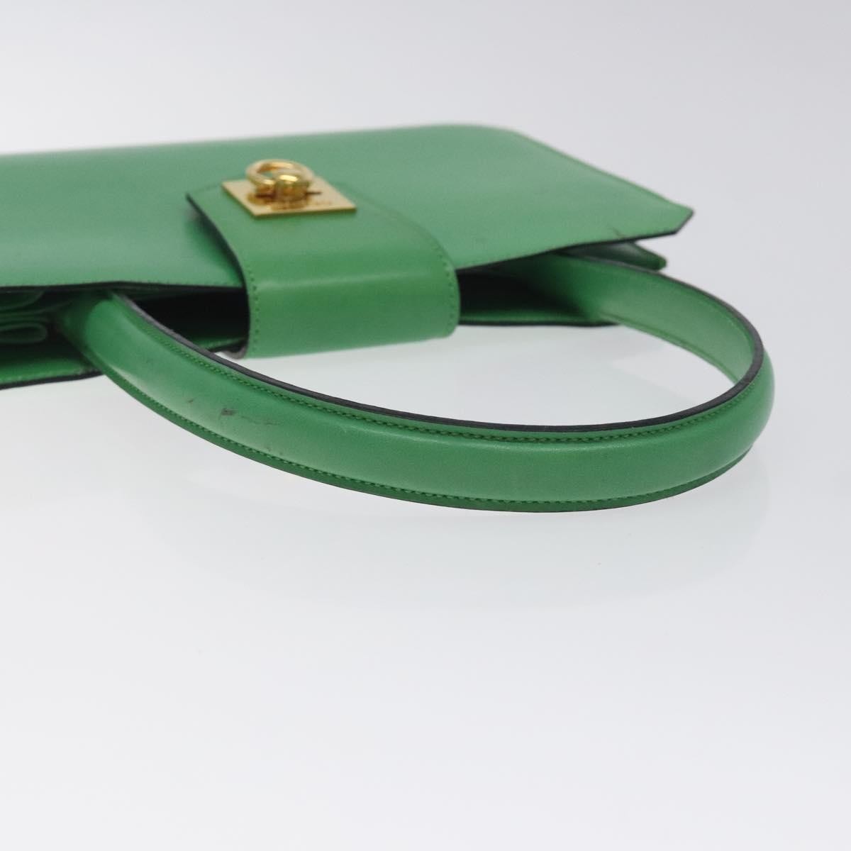 Celine Handbag Leather, GREEN, LEATHER, Handbag