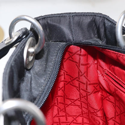 Christian Dior Vintage Lady Dior Bag Cannage Quilt Nylon, BLACK, NYLON, Handbag