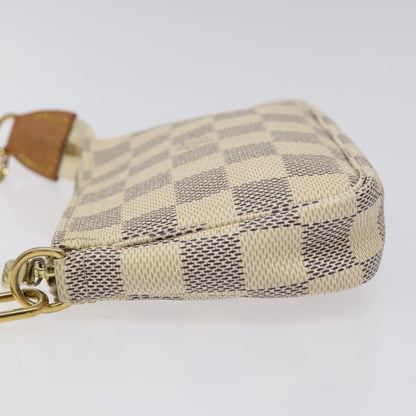 Louis Vuitton Pochette Accessoires Damier, WHITE, CANVAS, Clutche & pouche