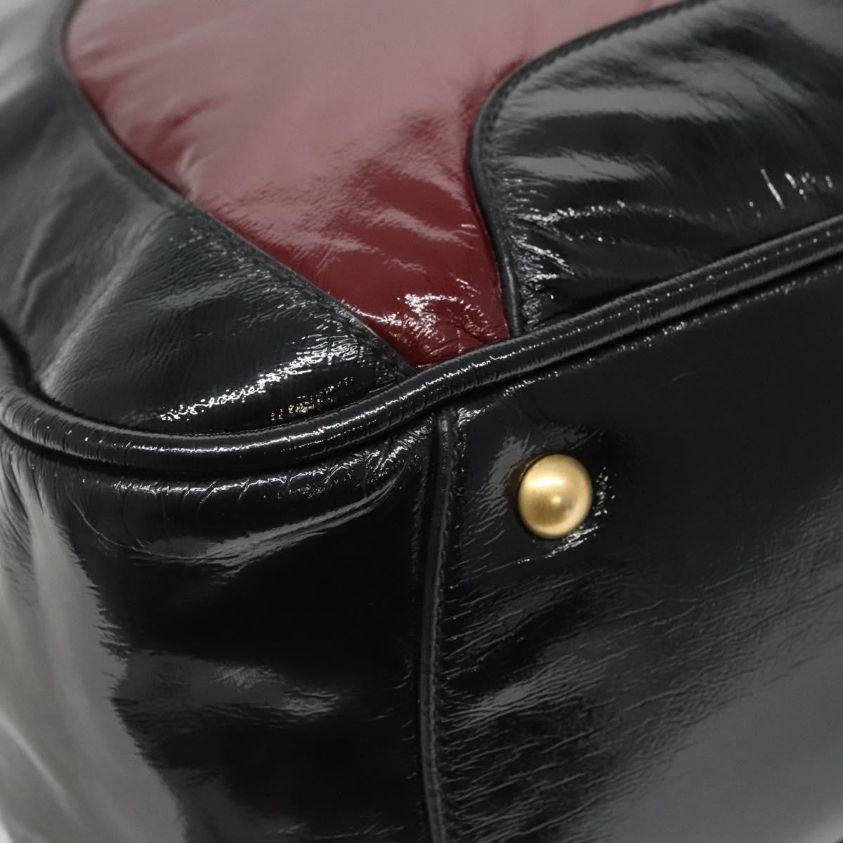 Miu Miu Convertible Satchel Bag Leather, BLACK, PATENT_LEATHER, Handbag