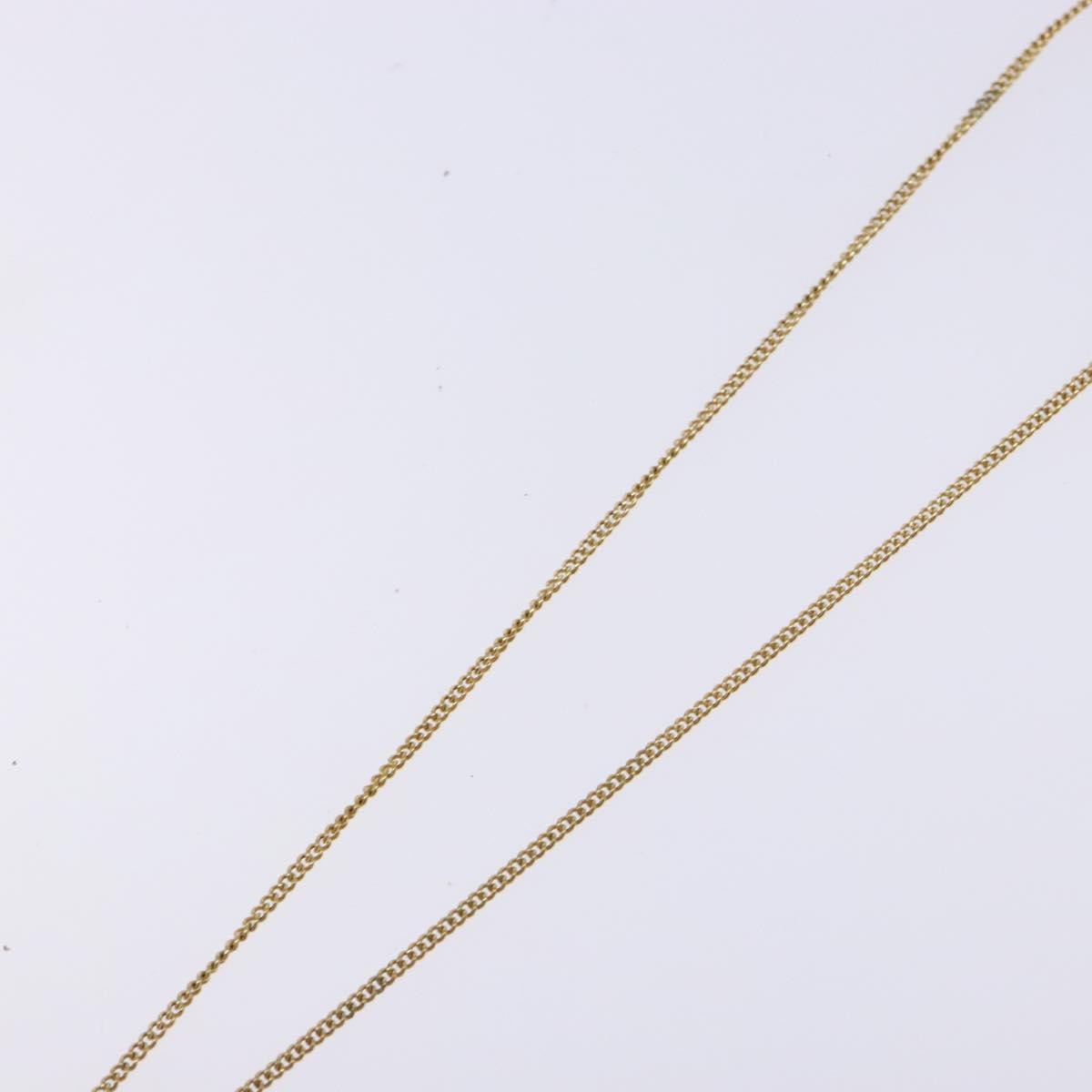 Christian Dior Vintage Logo Round Pendant Necklace Metal, GOLD, METAL, Necklace