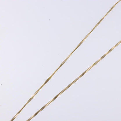 Christian Dior Vintage Logo Round Pendant Necklace Metal, GOLD, METAL, Necklace