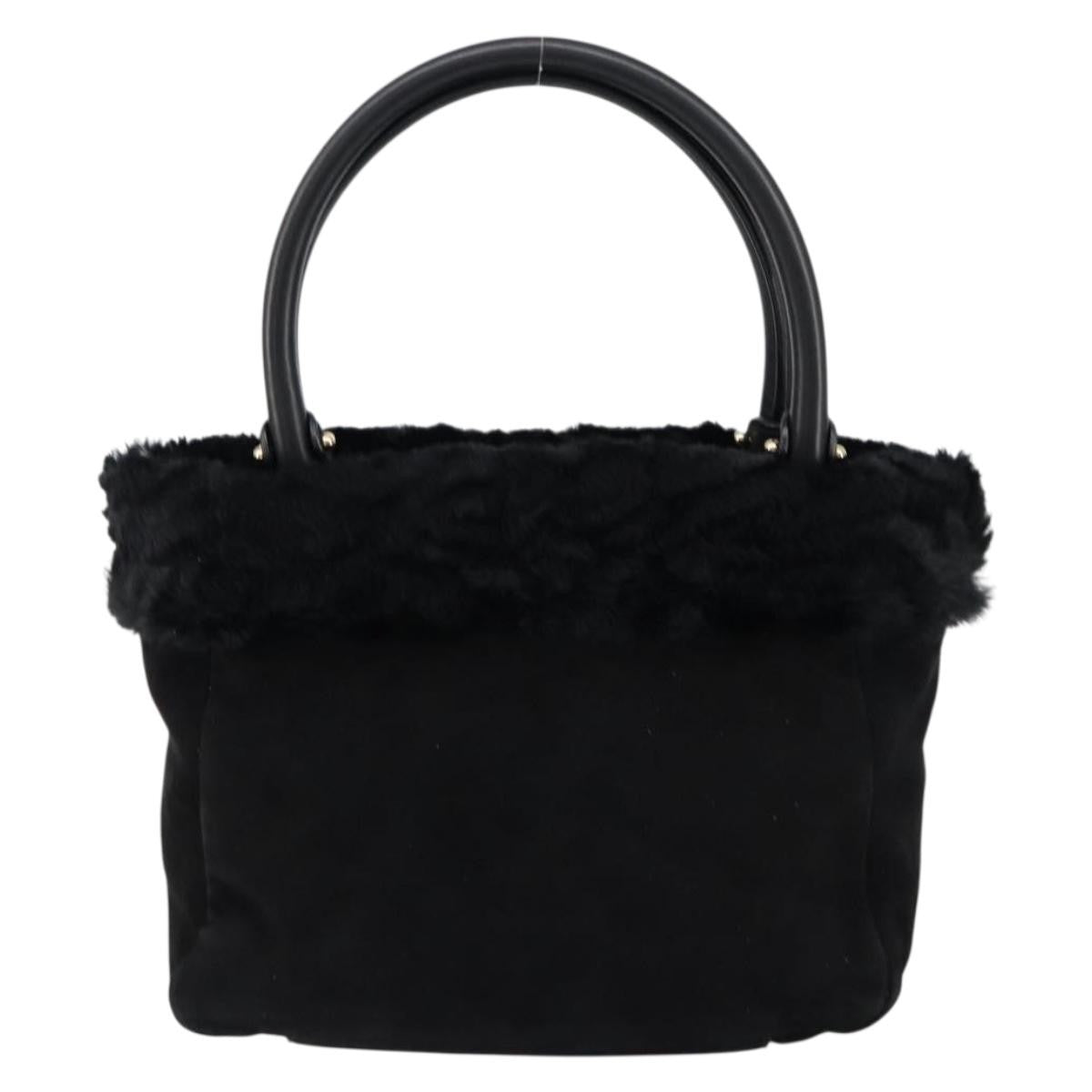 Salvatore Ferragamo Vala Handbag Suede, BLACK, SUEDE, Handbag