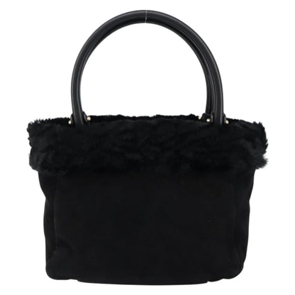 Salvatore Ferragamo Vala Handbag Suede, BLACK, SUEDE, Handbag
