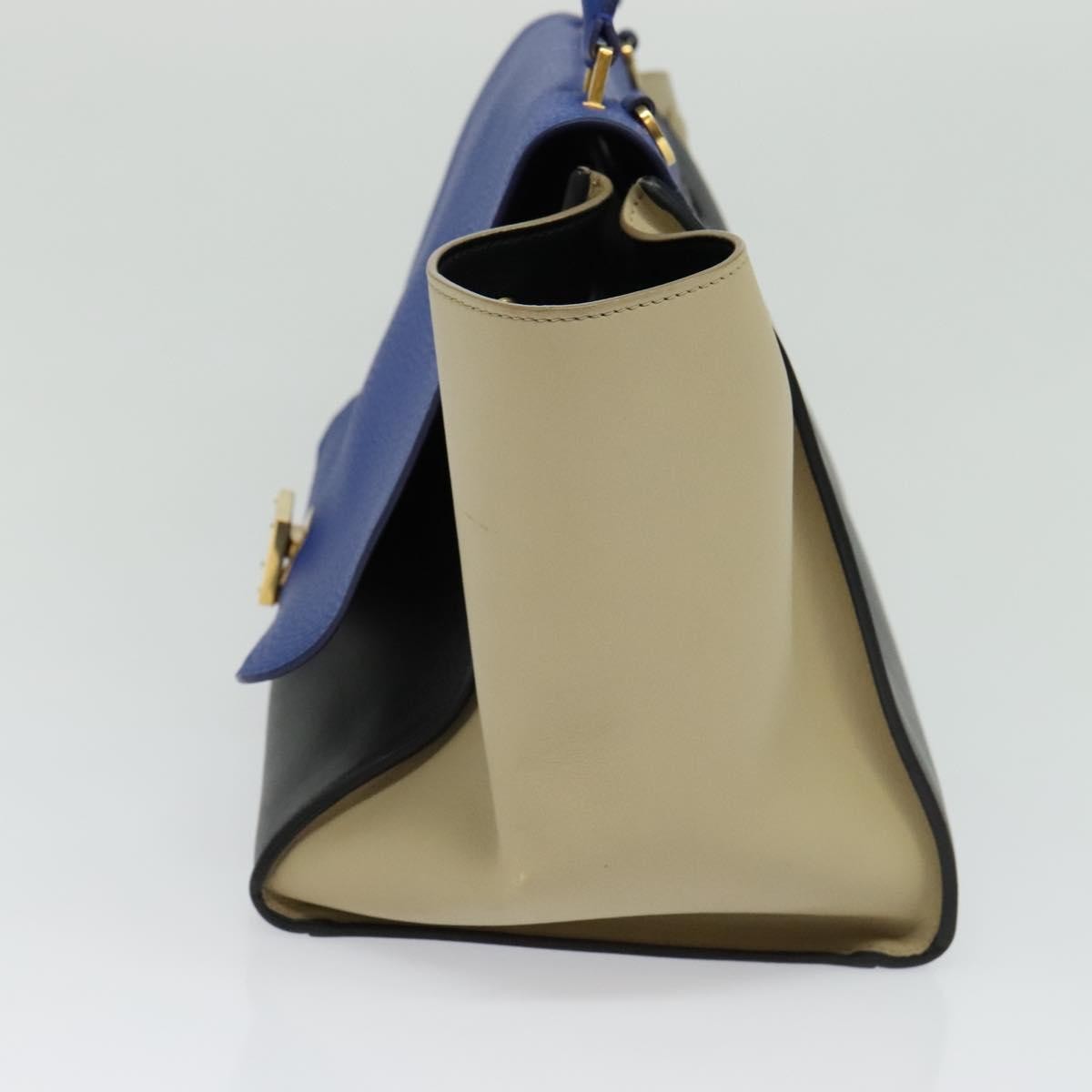 Celine Trapeze Bag Leather, BLUE, LEATHER, Handbag