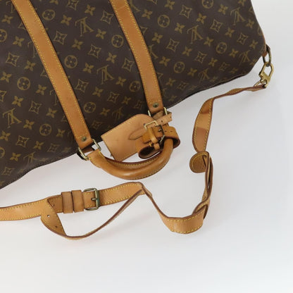 Louis Vuitton Keepall Bandouliere Bag Monogram Canvas, BROWN, CANVAS, Travel bag