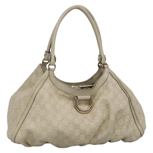Gucci D-Ring Tote Guccissima Leather, WHITE, LEATHER, Tote bag