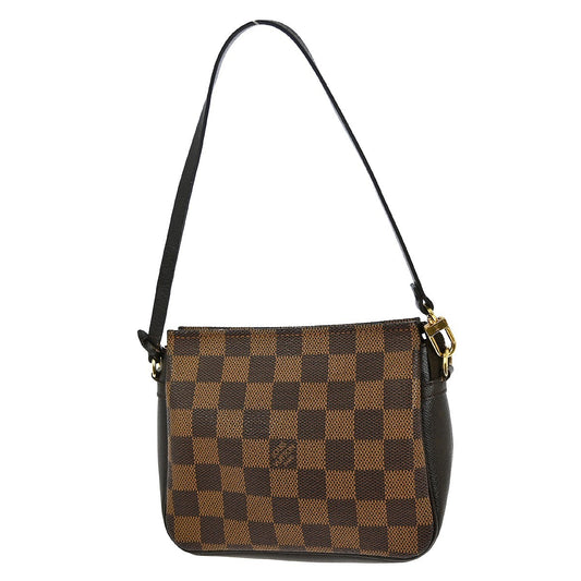 Louis Vuitton Trousse Make Up Bag Damier Canvas, BROWN, CANVAS, Shoulder bag
