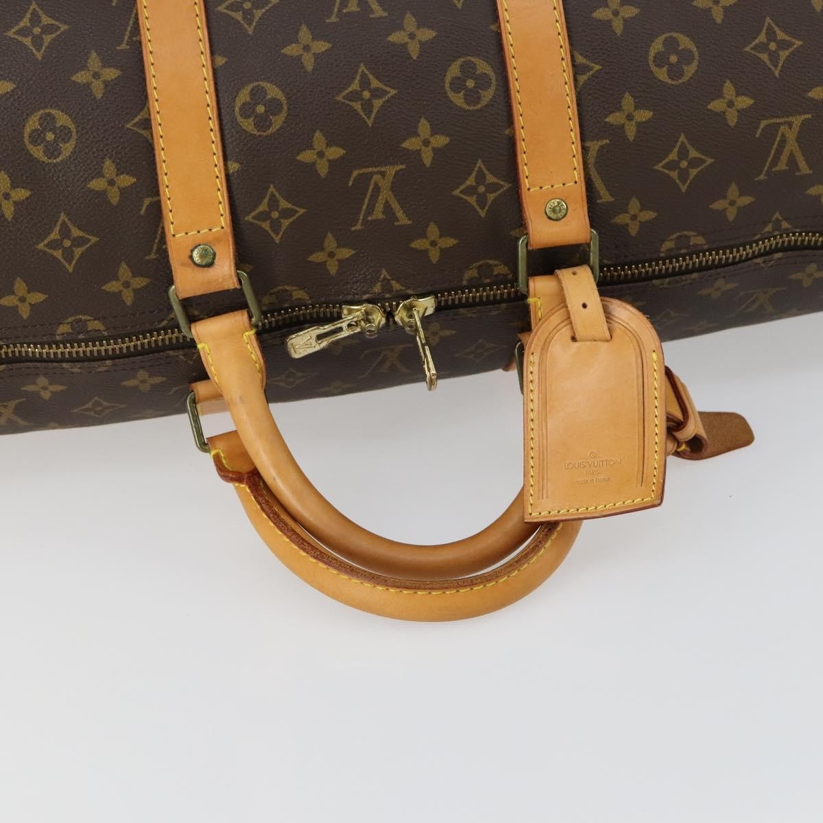 Louis Vuitton Keepall Bag Monogram Canvas, BROWN, CANVAS, Travel bag