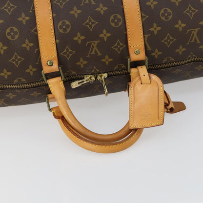 Louis Vuitton Keepall Bag Monogram Canvas, BROWN, CANVAS, Travel bag