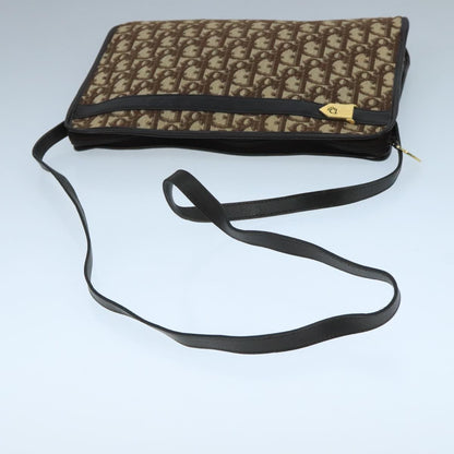 Christian Dior Vintage Trotter Shoulder Bag Canvas, BROWN, CANVAS, Shoulder bag
