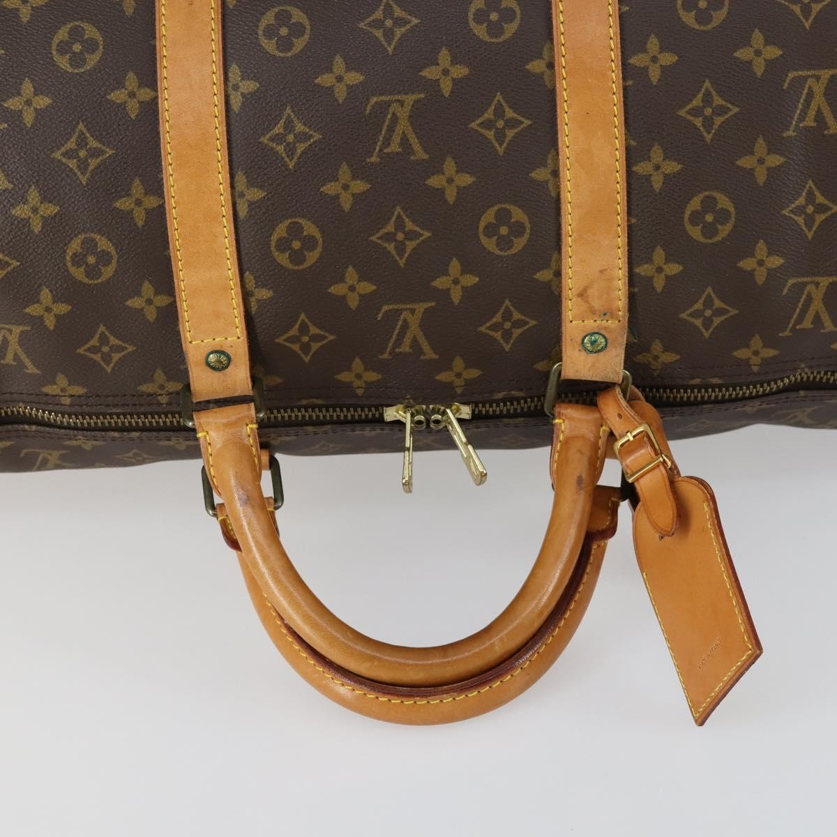 Louis Vuitton Keepall Bag Monogram Canvas, BROWN, CANVAS, Travel bag