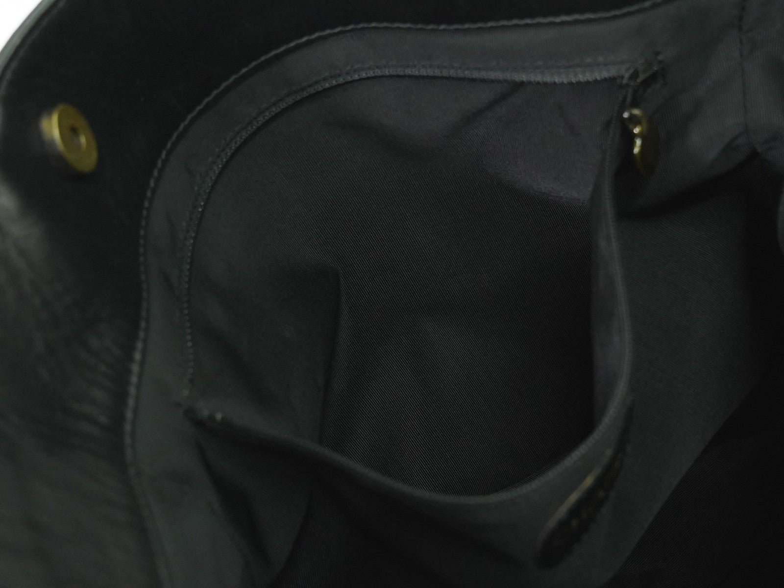 Chanel Vintage CC Resin Chain Tote Leather, BLACK, LEATHER, Tote bag