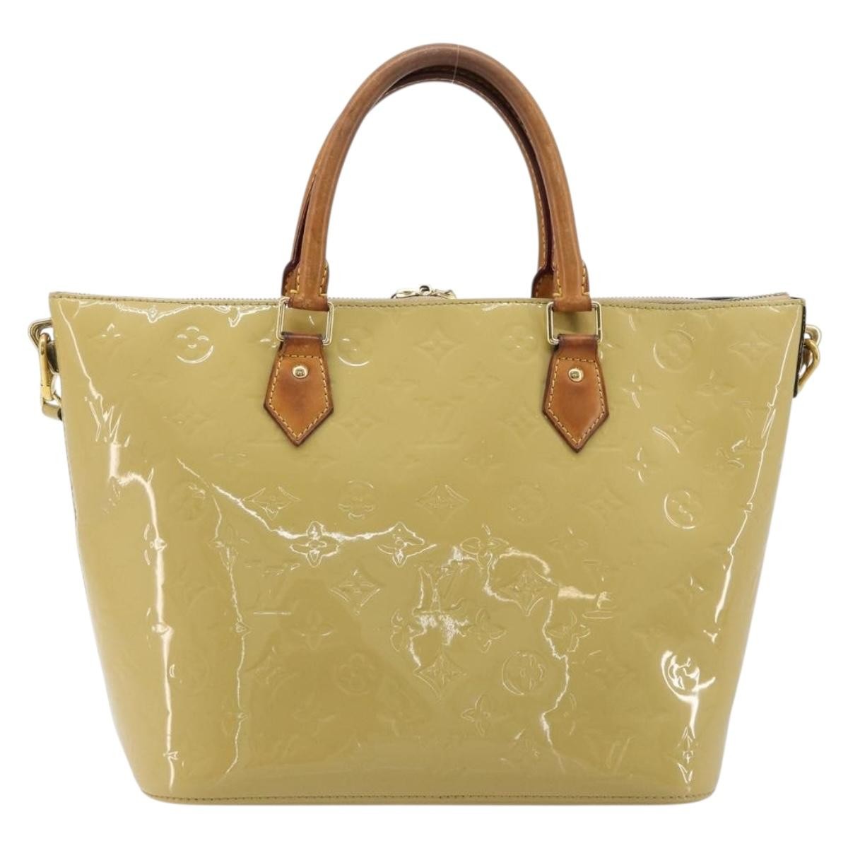 Louis Vuitton Montebello Handbag Monogram Vernis, Beige, Patent Leather, Handbag