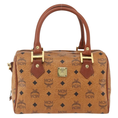 MCM Visetos logogramme Handbag Canvas and Leather, BROWN, CANVAS, Handbag