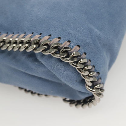 Stella McCartney Falabella Fold Over Crossbody Bag Suede, BLUE, SUEDE, Crossbody bag