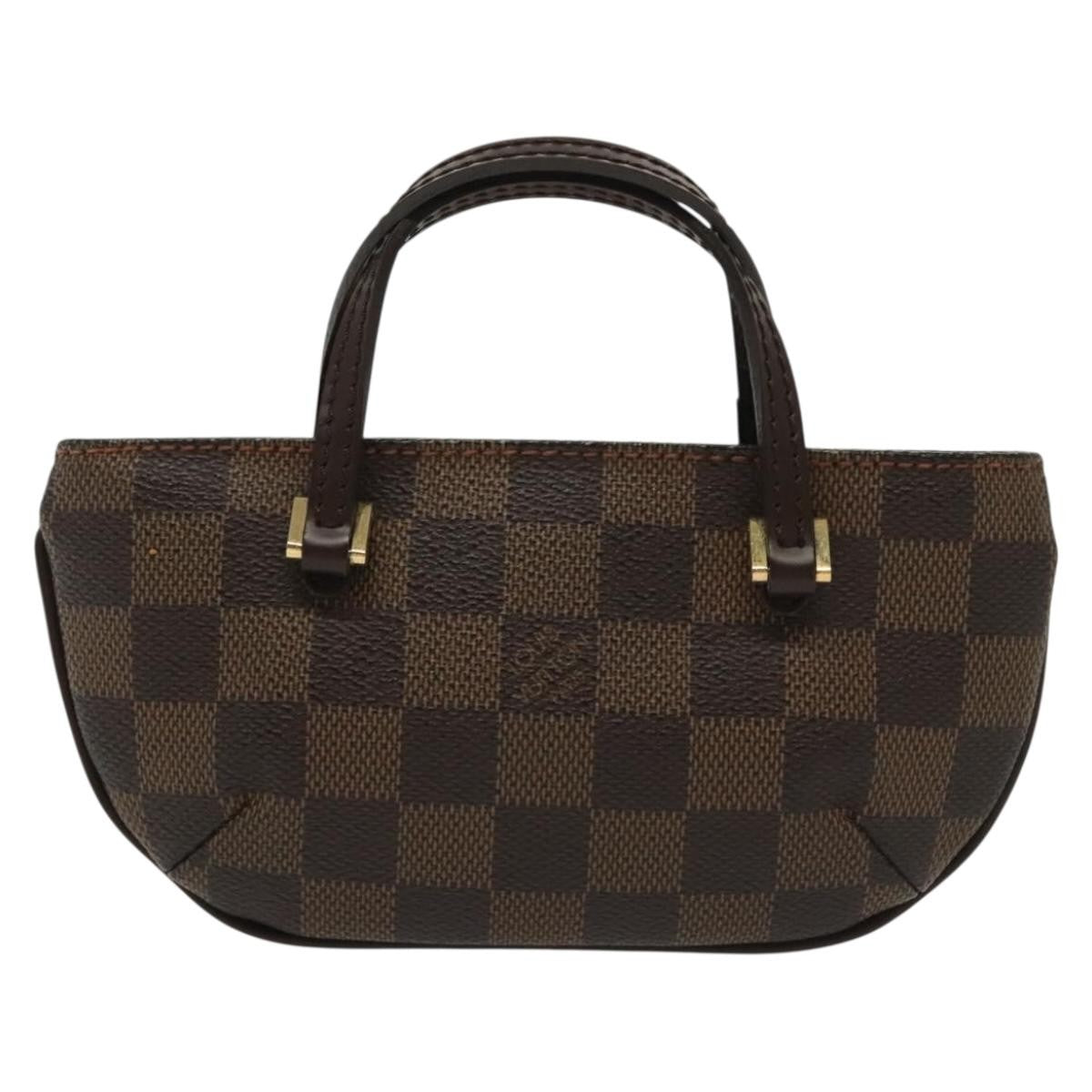 Louis Vuitton Manosque Pochette Damier, Brown, Canvas, Clutch