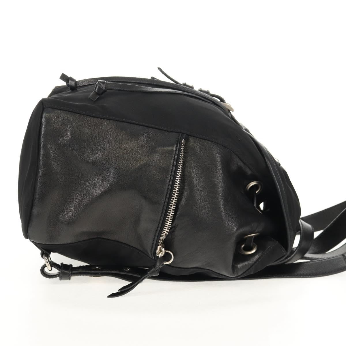 Prada Buckle Backpack Quilted Tessuto, BLACK, NYLON, Backpack