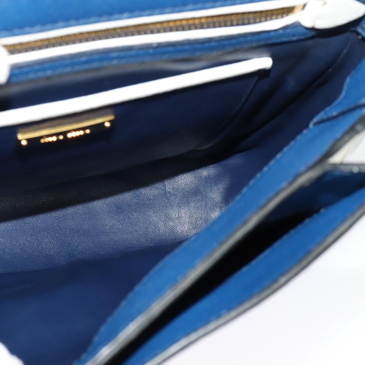 Miu Miu Flap Shoulder Bag Leather, BLUE, LEATHER, Shoulder bag