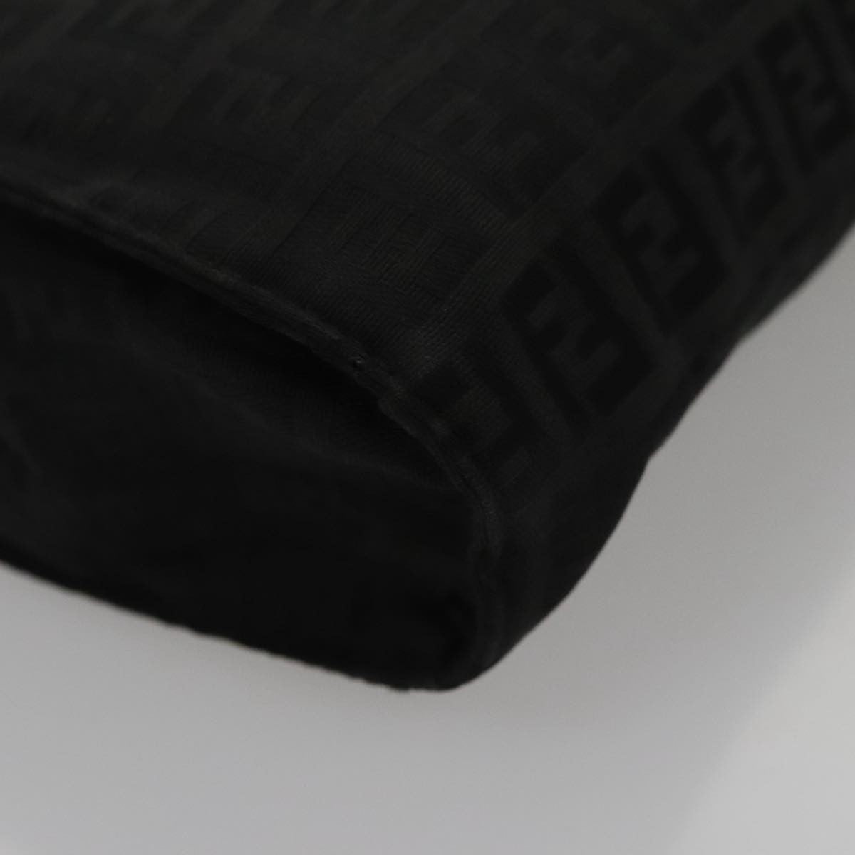 Fendi FF Logo Pouch Canvas, BLACK, CANVAS, Clutche & pouche