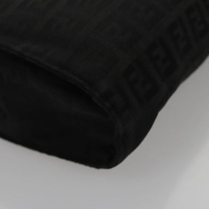 Fendi FF Logo Pouch Canvas, BLACK, CANVAS, Clutche & pouche