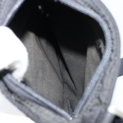 Prada Front Zip Convertible Flat Messenger Tessuto with Leather, BLACK, NYLON, Shoulder bag