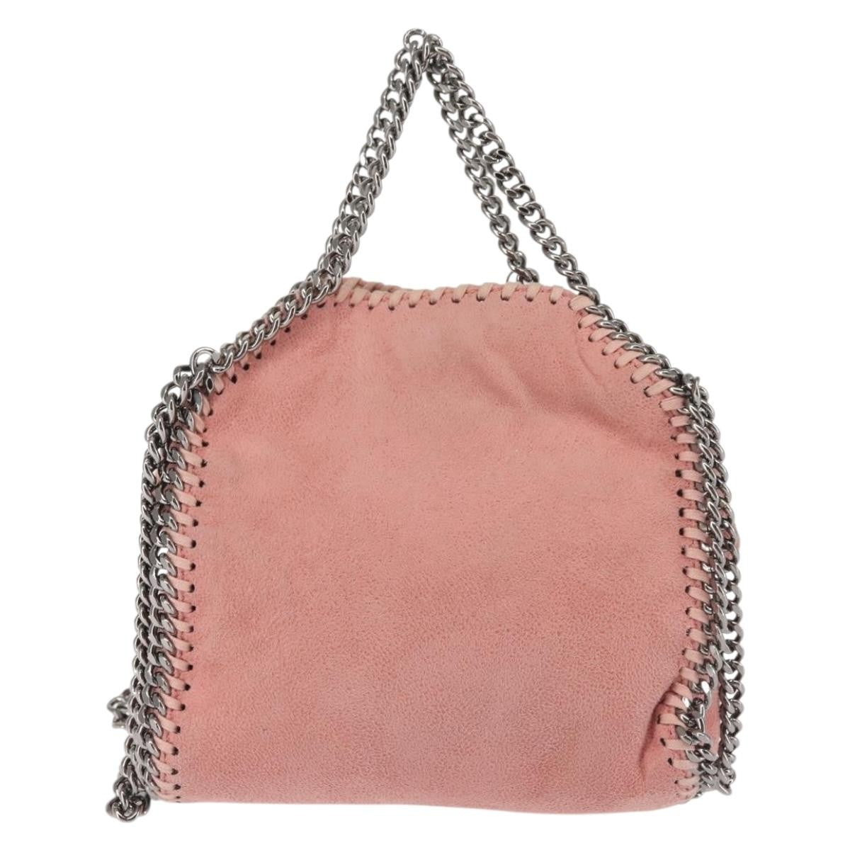 Stella McCartney Falabella Fold Over Crossbody Bag Suede, PINK, SUEDE, Crossbody bag
