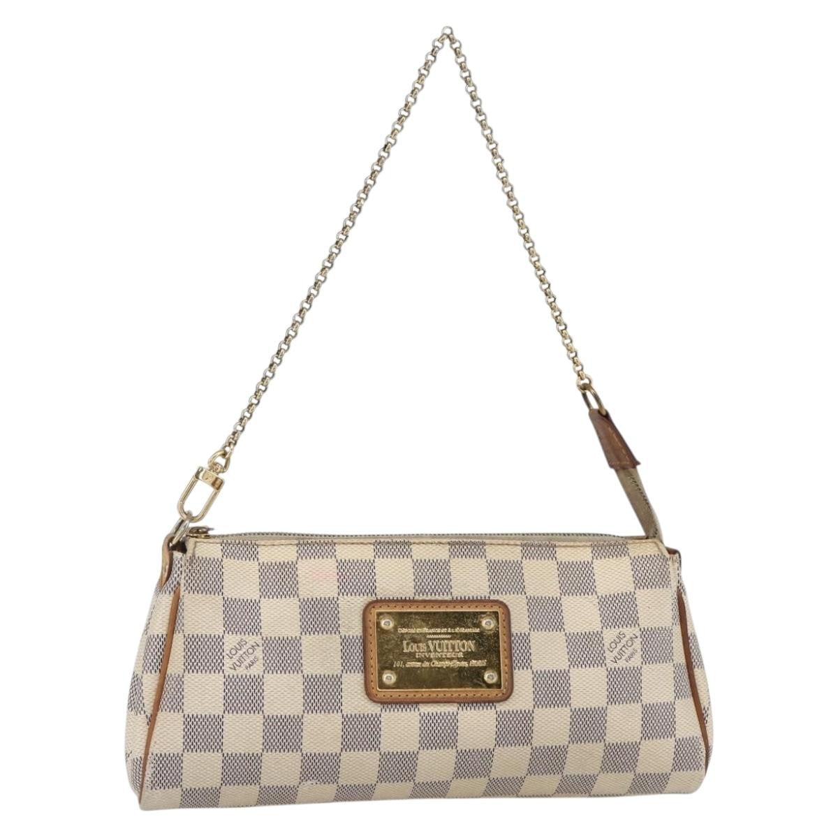 Louis Vuitton Eva Handbag Damier, BEIGE, CANVAS, Handbag