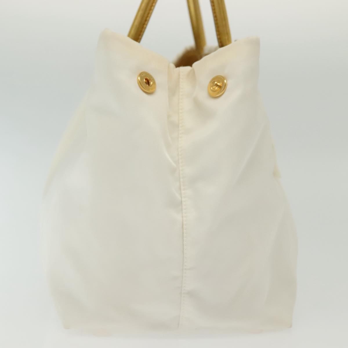 Prada Bow Tote Tessuto with Leather, WHITE, NYLON, Tote bag