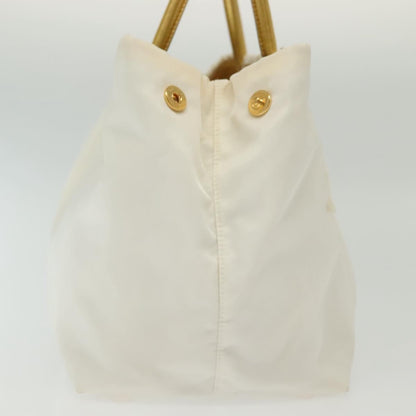 Prada Bow Tote Tessuto with Leather, WHITE, NYLON, Tote bag