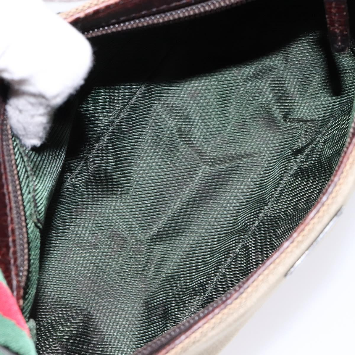 Gucci Sherry line pouch Canvas, BEIGE, CANVAS, Clutche & pouche