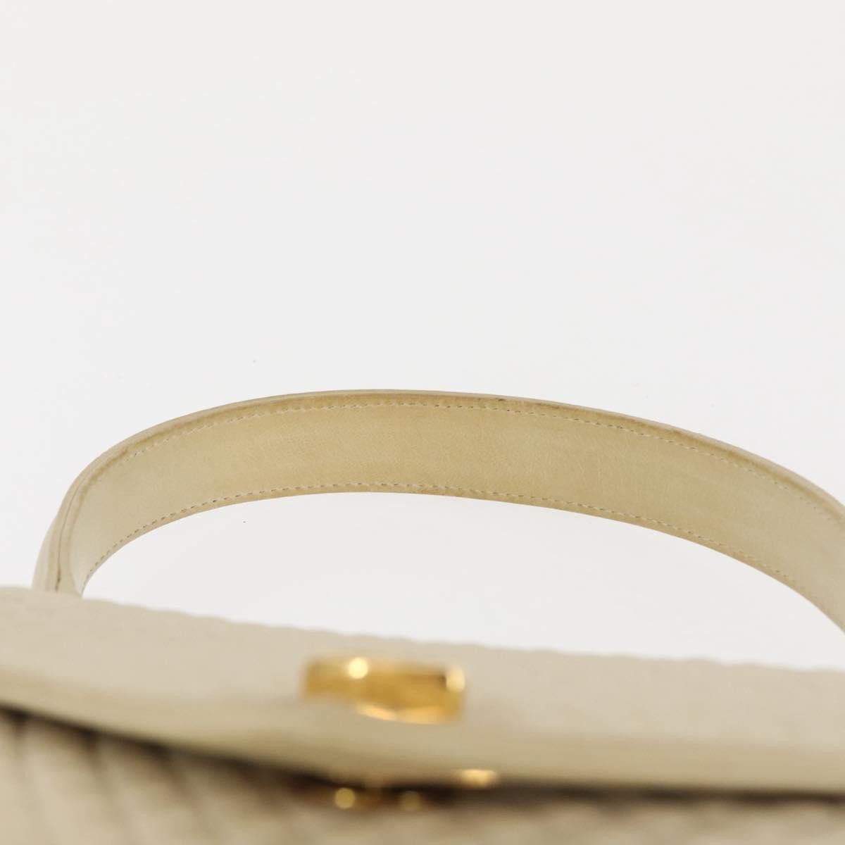 Bally Vintage Handbag Quilted Leather, BEIGE, LEATHER, Handbag