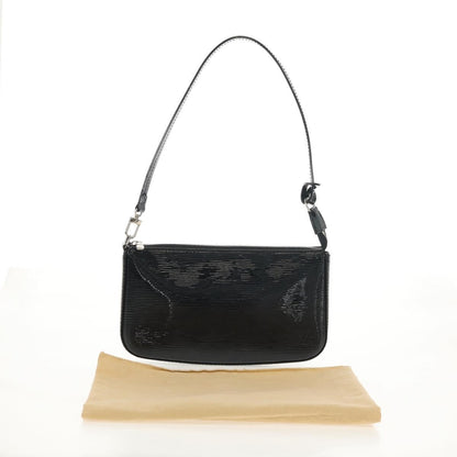 Louis Vuitton Pochette Accessoires NM Electric Epi Leather, BLACK, LEATHER, Clutche & pouche
