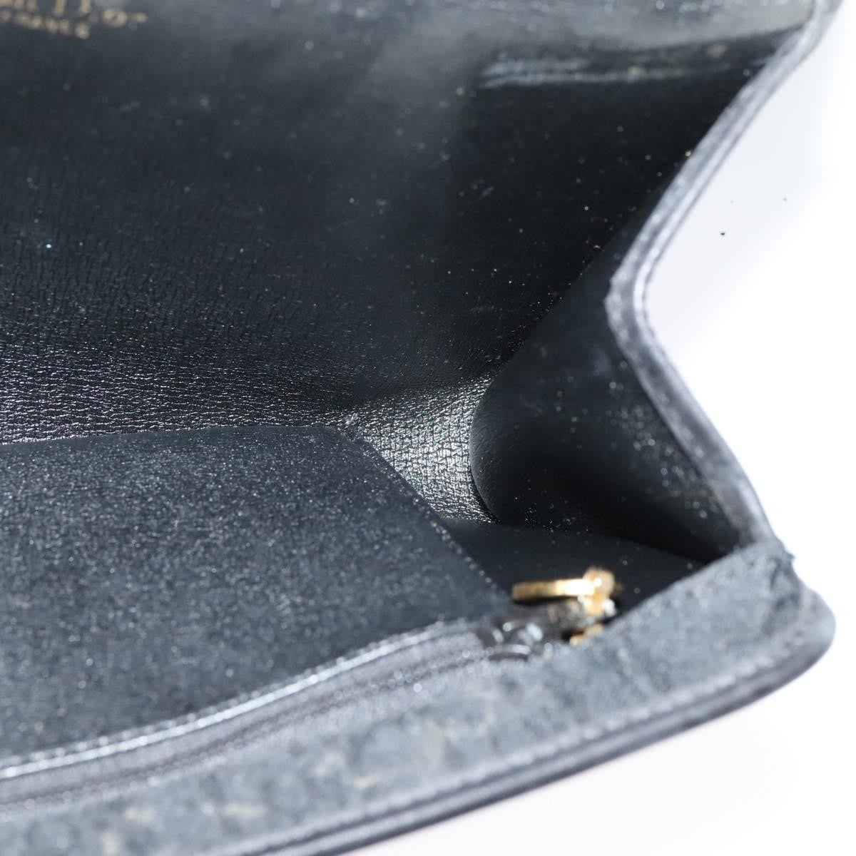 Christian Dior Vintage Trotter Flap Crossbody Bag Canvas, BLACK, CANVAS, Shoulder bag