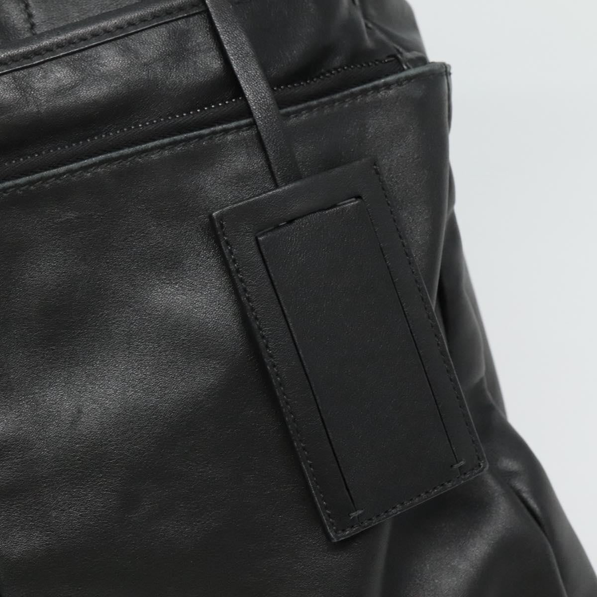 Prada Vintage Zip Handbag Tessuto, BLACK, LEATHER, Handbag