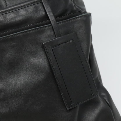 Prada Vintage Zip Handbag Tessuto, BLACK, LEATHER, Handbag