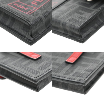 Fendi Charm Key Holder Zucca canvas, BLACK, CANVAS, Charms and Keychains