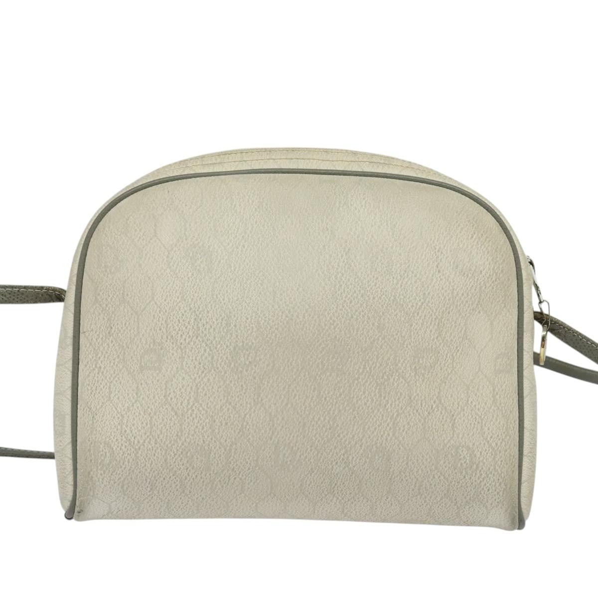Christian Dior Vintage Honeycomb Shoulder Bag Canvas, WHITE, CANVAS, Shoulder bag