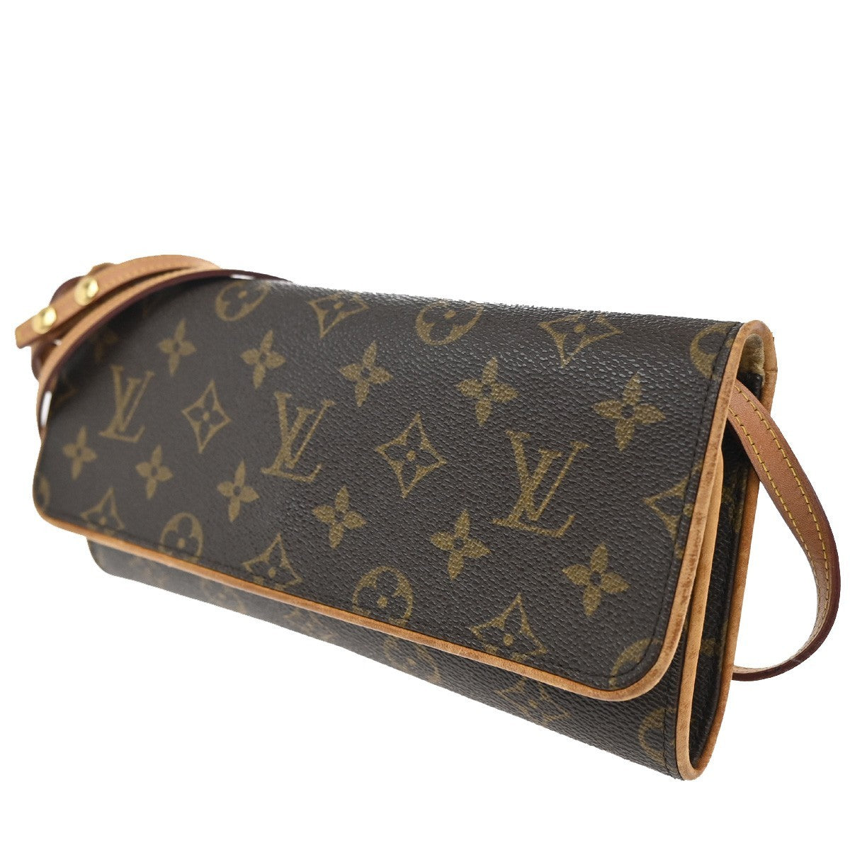 Louis Vuitton Twin Handbag Monogram Canvas, BROWN, CANVAS, Shoulder bag
