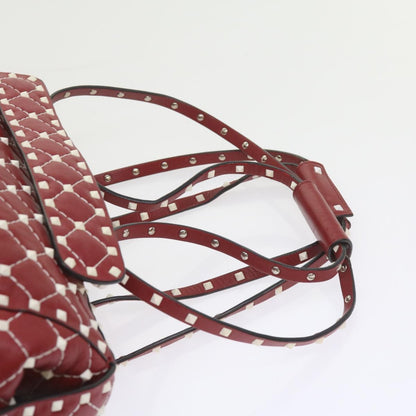 Valentino Garavani Free Rockstud Spike Duffle Bag Quilted Leather, RED, LEATHER, Travel bag
