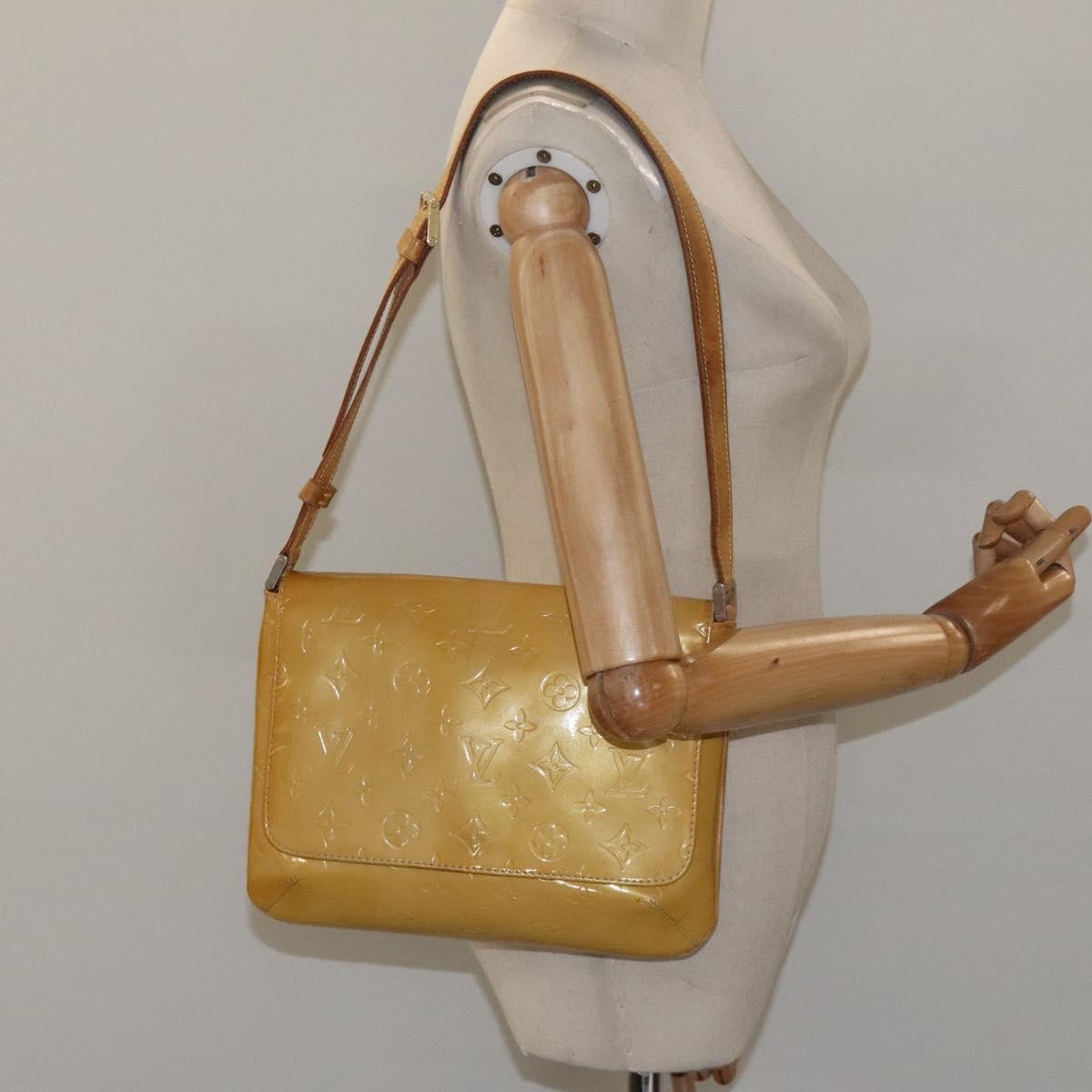 Louis Vuitton Thompson Street Handbag Monogram Vernis, BEIGE, PATENT_LEATHER, Handbag